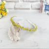 Yellow Quartz summer headband, Beach wedding beaded hair crown, Yellow crystals headpiece, Summer wedding stones hair accessories, Bling gemstones bridal hair piece, Women thin headband for Prom, Bridesmaid hair jewelry, Beach tiara crown (Design #5) view 4