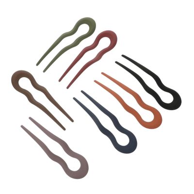 Ipetboom 7pcs u Shaped French Hair Matte Finish Hair Bun Sticks for Women Non- Colors for Stylish Updos and Chignons