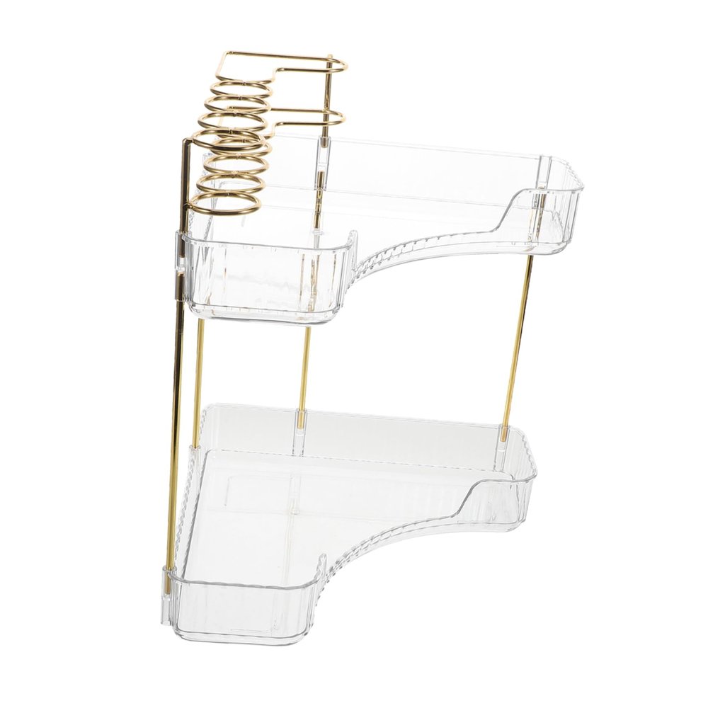 Garneck Makeup Organizer Stand for Vanity Corner Multi Skincare and Perfume Storage Convenient Brush Holder for Bathroom Countertop
