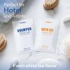 100 Set Travel Size Toiletries Set, Shampoo, Body Wash, Conditioner (0.35oz Each, 3-in-1 Toiletry Kits, White Tea Scent)  Bulk Hotel Amenities for Guests, Airbnb, Motels, Vacation Rentals view 3