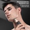5 in 1 Multi Functional Water resistans Man's Grooming Kit All in 1 Beard Trimmer Cordless Mustache Nose Precision Trimmer USB Rechargeable with Charging Base, Electric Shaver (Gold) view 3