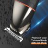 5 in 1 Multi Functional Water resistans Man's Grooming Kit All in 1 Beard Trimmer Cordless Mustache Nose Precision Trimmer USB Rechargeable with Charging Base, Electric Shaver (Gold) view 4