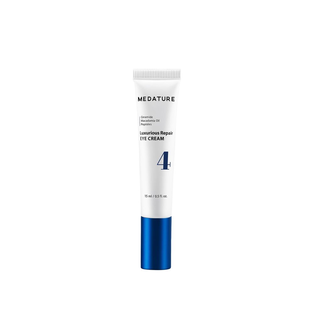 Medature Luxurious Repair Eye Cream 4 with Ceramide 3, Peptides, Macadamia Oil & Panthenol, Anti-Aging, Treats Fine Lines and Wrinkles, Sensitive Skin Safe