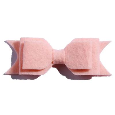 10Pcs Felt Hair Bow Accessories, 9.2 cm, Non-Woven Fabric For Headbands (10Pcs PeachPuff, With Clip)