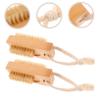 CALLARON 2pcs Nail Cleaning Tools Bamboo Fingernail Manicure Brush Multi-functional Nail Dust Cleaner Home Supplies view 3