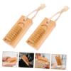 CALLARON 2pcs Nail Cleaning Tools Bamboo Fingernail Manicure Brush Multi-functional Nail Dust Cleaner Home Supplies view 4