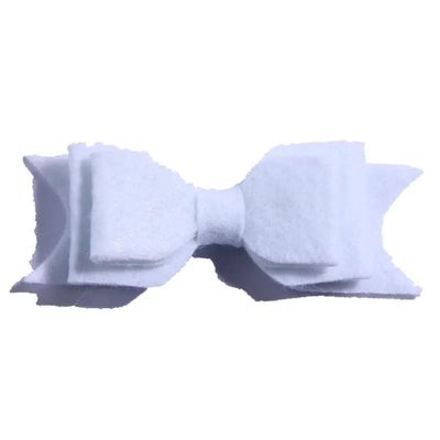 10Pcs Felt Hair Bow Accessories, 9.2 cm, Non-Woven Fabric For Headbands (10Pcs White, With No Clip)