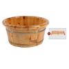 Natural Wooden Footbath Bucket,27Cm Wooden Foot Basin for Home,Spa Age Foot Bucket,with Lid with AGER Foot Bath Bowl,Natural Thicken Foot Basin view 1