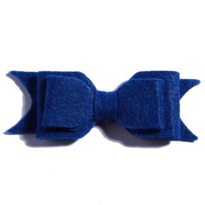 10Pcs Felt Hair Bow Accessories, 9.2 cm, Non-Woven Fabric For Headbands (10Pcs Royal Blue, With No Clip)