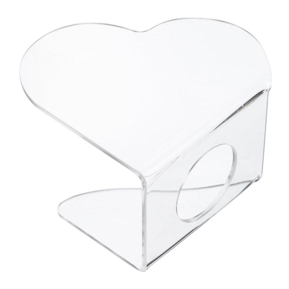Ipetboom Acrylic Heart Nail Art Palette 1 Piece Portable Mixing Tray for Gel Polish for Nail Salons and Home Use
