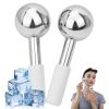 LazyGa Ice Globes for Face & Eyes - Unbreakless Stainless Steel Cryo Sticks Facial Massage Tools Cold Therapy Cooling Globes to Reduce Puffiness, Wrinkles, Dark Circles Spa & Esthetician Supplies view 1