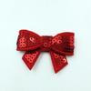 20Pcs 5cm DIY Shiny Sequin Bows Knot Fashion Applique Bows For Hair Accessories (20Pcs Red, With Clip) view 1