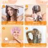 2 PCS Double Layer Hair Processing Caps, Reusable Adjustable Deep Conditioning Cap for Home Salon Use Hair Dyeing and Hot Oil Care(Pink Series) view 4