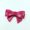 20Pcs 5cm DIY Shiny Sequin Bows Knot Fashion Applique Bows For Hair Accessories (20Pcs Pink, With Clip) view 3