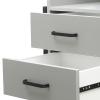 Sallurmose Wall Mounted Salon Cabinet with 2 Drawers & Hair Dryer Stand - Classic Storage Station for Beauty Salon Equipment,Wall Organization in Salon,Bedroom (BlackGrey) view 4