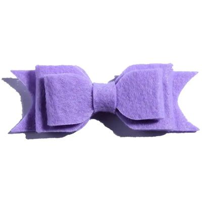 10Pcs Felt Hair Bow Accessories, 9.2 cm, Non-Woven Fabric For Headbands (10Pcs Lavender, With Clip)
