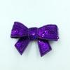 20Pcs 5cm DIY Shiny Sequin Bows Knot Fashion Applique Bows For Hair Accessories (20Pcs White, With No Clip) view 4