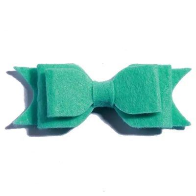 10Pcs Felt Hair Bow Accessories, 9.2 cm, Non-Woven Fabric For Headbands (10Pcs Lt Green, With No Clip)