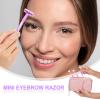 12 PCS Small Eyebrow Razors, Mini Face Shavers Facial Hair Removal Eye Brow Razors Microblades Eyebrow Shaper Beauty Tools Accessories for Women Men Use (Purple) view 4