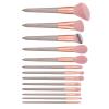 13pcs Makeup Brushes Set, Pink Synthetic Fiber Wooden Handle Portable with Bag Face Makeup Brushes, Blush Makeup Brushes Set view 1