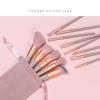 13pcs Makeup Brushes Set, Pink Synthetic Fiber Wooden Handle Portable with Bag Face Makeup Brushes, Blush Makeup Brushes Set view 3