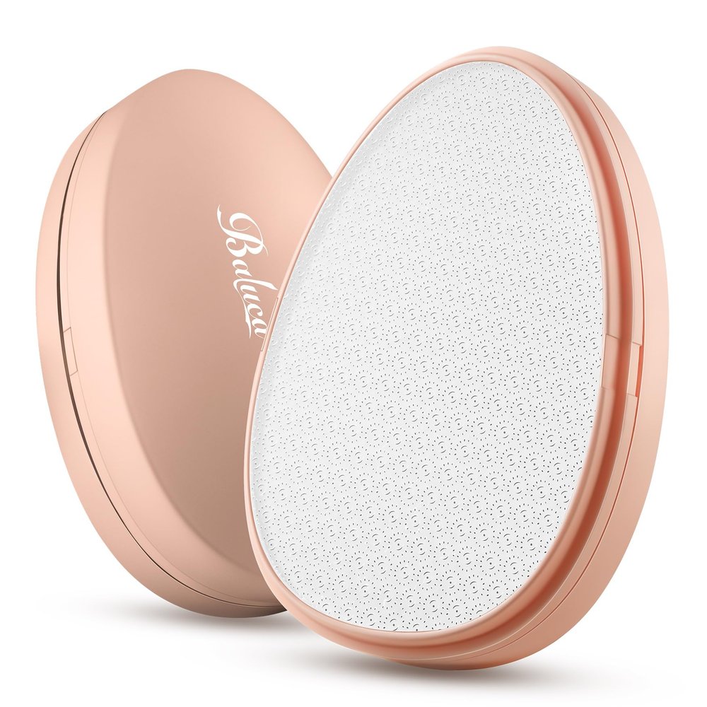 BALUCA Glass Foot File Callus Remover for Feet - Nano Glass Foot Scraper Scrubber Dead Skin Removal for Cracked Heels,Professional Pedicure Tool for Home, Salon, and Travel (Apricot)
