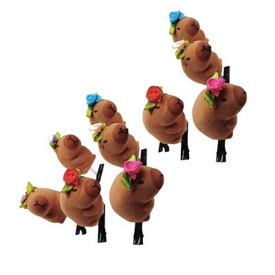 10pcs Animal Themed Hair Clip Soft Plush Hairpiece Cartoon Hair Decoration Hairpin Easy to Use Adds Charm to Any Outfit