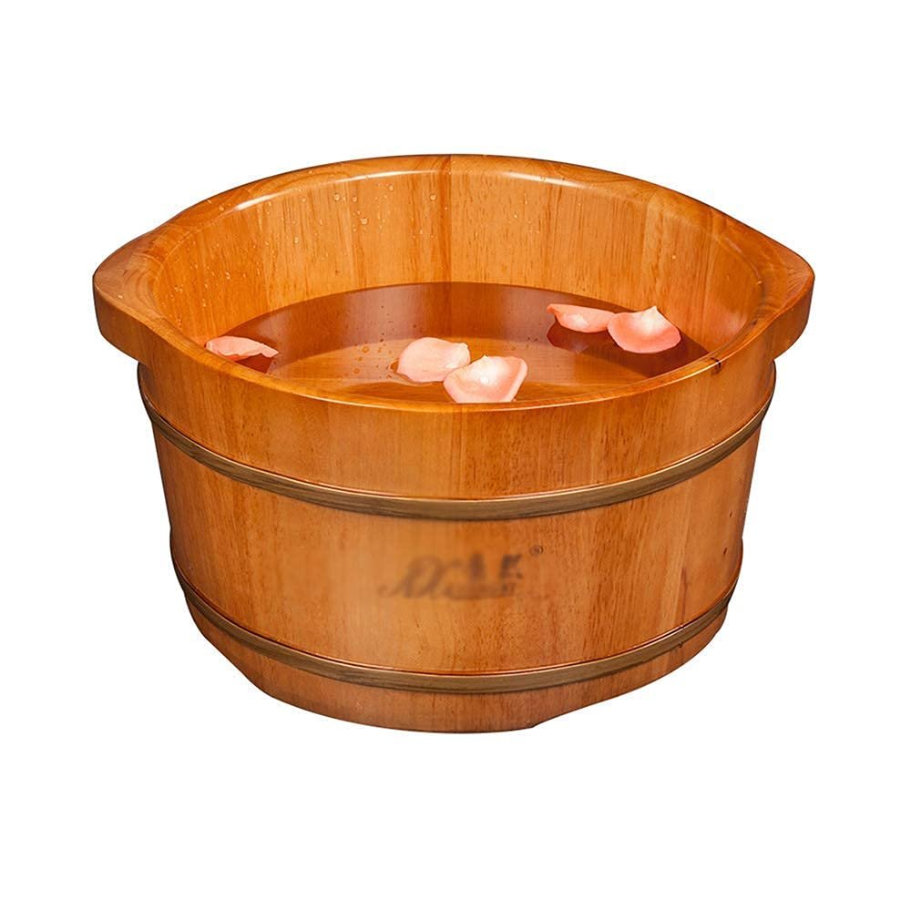 Natural Wooden Footbath Bucket,Oak Foot Bath Foot Bath Bucket,Bathroom Tub Foot Wash Bucket,Household Natural Thicken Foot Basin,Portable Foot Bath Bowl & Pedicure Tub Lofty Ambition Hopeful to p