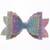 10Pcs 8CM Glitter Leather Hair Bow With Fully Covered For Hair Clips Bowknot Boutique Hair Bows For Headbands (10Pcs Lime, With No Clip) view 3
