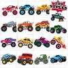104 PCS Monster Truck Temporary Tattoos for Kids Party Supplies, Individually Wrapped Monster Truck Fake Tattoos Temp Tattoo Stickers for Boys Girls Birthday Party Favors Decorations Activities view 1