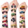 104 PCS Monster Truck Temporary Tattoos for Kids Party Supplies, Individually Wrapped Monster Truck Fake Tattoos Temp Tattoo Stickers for Boys Girls Birthday Party Favors Decorations Activities view 3