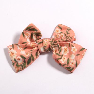 10Pcs 4.8" 12cm Solid Colors Ribbon Bows Clips Hairpin hair bows Boutique Hair Clip Headware Hair Accessories (10Pcs Peach, With No Clip)