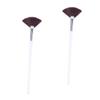 SKISUNO 2Pcs Wooden Handle Face Mask Brush Set Fan-Shaped Facial Mud Mask Applicator for Women for Skincare view 1
