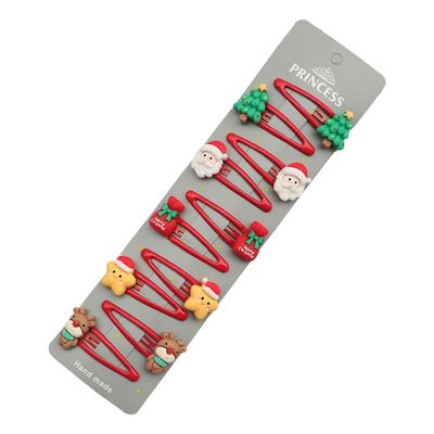 10pcs or 8ps Set Christmas Themed Hair Clips for Kids Lovely Party Hair Ornaments Hairclips Festive Hair Decorations
