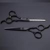 440c 6 Inch Hyun Black Hair Salon Scissors Cutting Barber Scissor Thinning Shears Hairdressing Scissors view 1