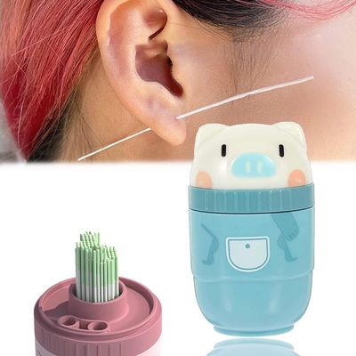 240Pcs Disposable Ear Piercing Cleaning Line, Piercing Aftercare Piercing Cleaning Line, Ear Hole Floss Earrings Hole Care Odor Removal Cleaner Tool for Girls, Women, Men(Blue)
