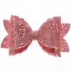 10Pcs 8CM Glitter Leather Hair Bow With Fully Covered For Hair Clips Bowknot Boutique Hair Bows For Headbands (10Pcs Peach, With No Clip) view 1