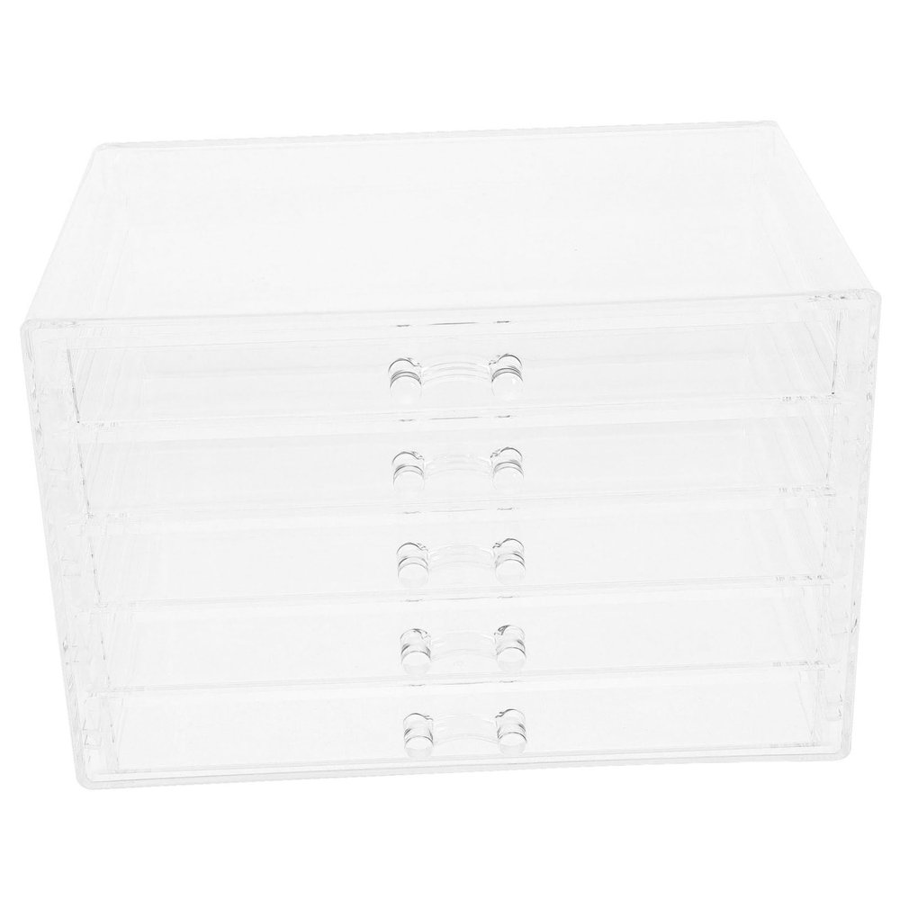 ABOOFAN Acrylic Makeup Storage Organizer Elegant Jewelry Holder for Desk Multi-functional Cosmetics Organizer for Lipstick Brushes and Accessories