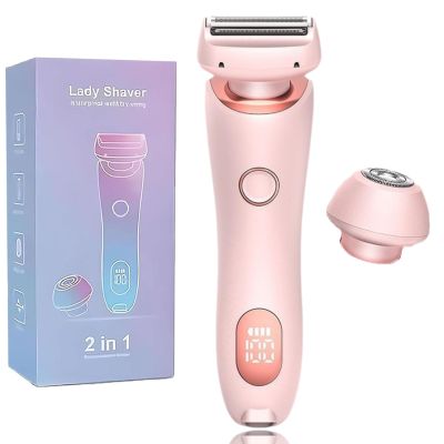 Proustore Razor, The Glide Pro 3.0 Razor Women, 2 in 1 Wet & Dry Proustore Shaver with Replaceable Heads, for Leg Arm Underarm Bikini Area (Pink)