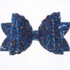 10Pcs 8CM Glitter Leather Hair Bow With Fully Covered For Hair Clips Bowknot Boutique Hair Bows For Headbands (10Pcs Royal, With Clip) view 1