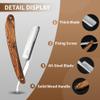 Straight Razor Wooden Handle Shave Ready for Men Barber,Straight Edge Razor Professional Carbon Steel Sharp Shaver for Men Home &Grooming Using view 2