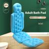 Double Cushion Suction Cup Bath Pillow for Tub - Adult Bathtub Cushion with Non-Slip Back Support, Ergonomic Headrest & Rapid Water Absorption, High-Elastic Mesh (Blue) view 2