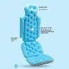 Double Cushion Suction Cup Bath Pillow for Tub - Adult Bathtub Cushion with Non-Slip Back Support, Ergonomic Headrest & Rapid Water Absorption, High-Elastic Mesh (Blue) view 3