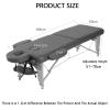 Age Table,3Folding Lash Bed,The Height Can Be Adjusted from 51cm-78cm,Suitable for Hotel Bedroom Spa Holiday Home Salon view 2