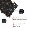 Brazilian Clip in Hair Extensions 100% Human Hair 7Pcs 100G Remy Hair Extensions Body Wave Clip ins for Black Women Natural Color (7PCSBody Wave, 10inch) view 2