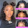 12 Inch 13x4 Deep Wave Bob Wig Human Hair Short Bob Wigs HD Lace Front Wigs Human Hair Pre Plucked 180 Density Curly Human Hair Wig Glueless Natural Color Lace Frontal Wigs for Black Women view 2
