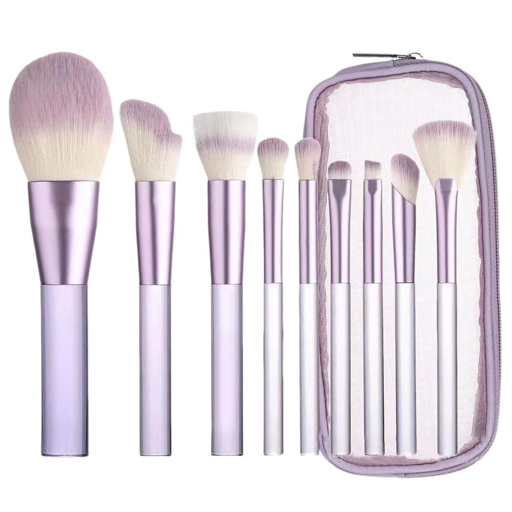 Makeup Brush Set with Organizer Bag, 9 Pcs Synthetic Professional Foundation Brush,Powder Contour Eyeshadow Eyeliner Concealer Blending Brushes for Makeup,Birthday Gifts for Women