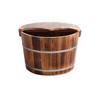 Carbonized Foam Foot Wooden Barrel Household Wooden Tub Fir Foot Bath Barrel Footbath Adult with Lid Foot Bath Barrel,Foot Bath Barrel to Pursue Happiness view 1