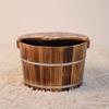 Carbonized Foam Foot Wooden Barrel Household Wooden Tub Fir Foot Bath Barrel Footbath Adult with Lid Foot Bath Barrel,Foot Bath Barrel to Pursue Happiness view 4