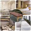 Brown,70x185cm/2.2x6ft,Solid Color Massage Table Sheets with Hole,Beauty Bed Cover Massage Bed Cover Washable SPA Massage Fitted Sheet Protective Cover Bedspread Reusable view 2